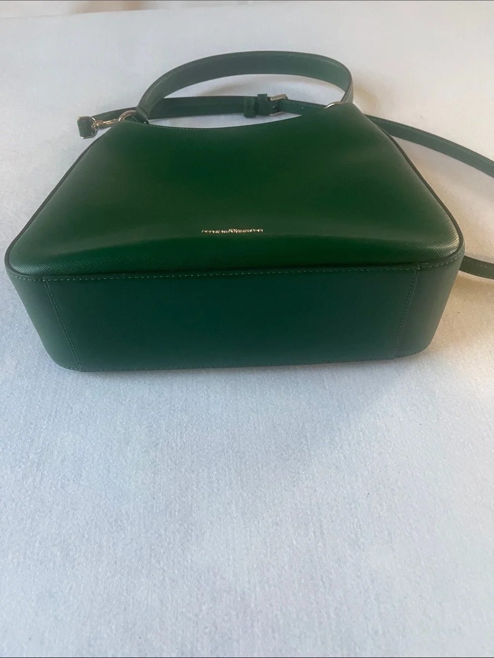 kate spade Green Saffiano Leather Shoulder Bag with Gold Hardware